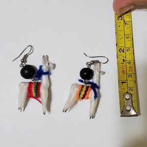 llama earrings